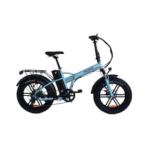 Torc Trc-10 Gaz Kollu Elektrikli Katlanır Bisiklet 420h Hd 20 Jant 7 Vites Metalik Turkuaz Siyah Bey Çok Renkli