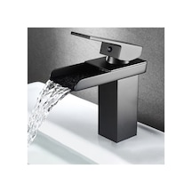 Rena Design Siyah Lavabo Bataryası Yeni Havza Model Yüksek Kalite Lüks Lavabo Musluğu Çift Girişli Armatür