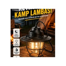 Retro Çam Konisi Kamp Lambası Taşınabilir Su Geçirmez Gece Işığı