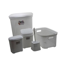 5 Li Çeyiz Seti Banyo Seti Kutulu Royaleks-mrd306-d Beyaz