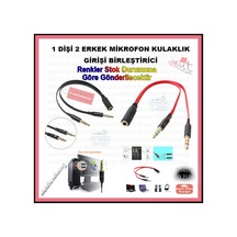 3.5 Mm Aux Kulaklık Mikrofon Dönüştürücü Birleştirici Kablo