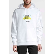 How I Met Your Mother City Baskılı Beyaz Erkek Kapşonlu Sweat