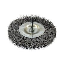 6241 Pimli Saçaklı Dairesel Tel Fırça Gri Telli 100 Mm