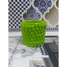 Dekoratif Kozalak Saksı 8cm Fıstık Yeşili