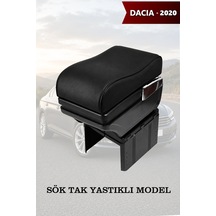 Dacia 2020 Uyumlu Lüks Tip Küllüklü Bardaklıklı Siyah Renk Kol Dayama