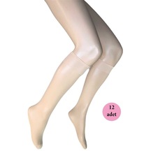 12 Adet Parlak Dizaltı Kadın Çorap 15 Denye Ten 57-36-40 (553655951)