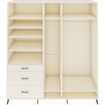 Kronos Dolap 9 Raflı 3 Çekmeceli 3 Askılı 220x59x243 Aytaşı-aytaşı/aytaşı Çok Renkli