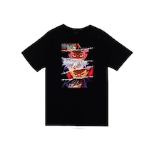 Jujutsu Kaisen Anime Baskılı Unisex %100 Pamuk Siyah T-shirt SIYAH