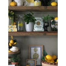 Dekoratif Doğal Ahşap 2 Li 65 X 20 X 4 Cm Gizli Aparatlı Raf Ahşap