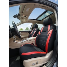 Monza Siyah Kırmızı Serisi Renault Megane 2 Sedan Koltuk Kılıfı Tam Set