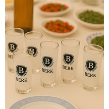 Bk Gift Kişiye Özel Baş Harfli İsimli 6lı Rakı Bardağı -1, Arkadaşa Hediye, Sevgiliye Hediye Kobitmeyencom34025 Bk Gift