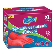 Onton Bulaşık Ve Temizlik Eldiveni 30 Çift Xl 10-10,5 Lateks