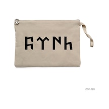 Zepplin Giyim Türk Yazılı Clutch Astarlı Cüzdan / El Çantası