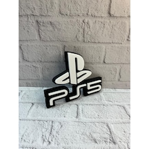Ps5 Logo Dekoratif Duvar Süsü Oyun Odası Ve Salon Uyumu