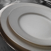 Kütahya Porselen Bone Kalipso 62 Parça 10771 Platin Desenli Yemek