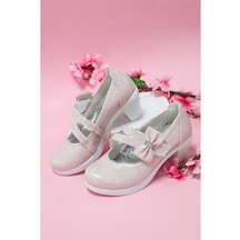Gimer - Topuklu Pembe Simli Kız Çocuk Ayakkabı - Vrkn012516Fpg
