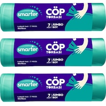 Smarter 3'lü Jumbo Boy Çöp Torbası 80 x 110 CM Çöp Poşeti