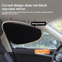 Fochsia Bir Çift Statik Yapışkanlı Araba Güneşlik Yan Pervazı Gizlilik Güneş Koruma