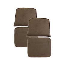 Knsz minder seti 2 li zng&mğr&uslu kahve penye kumaş tel bar sandalyesi oturma ve sırt minderi set