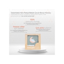 Hero Nakışlı Bebek Çocuk Banyo Havlusu 70x140 Elephant 70x140 Cm