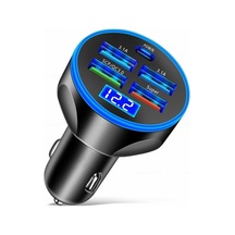 Wgs-g37 Voltmetreli Akıllı Şarj Cihazı - Siyah, Hızlı Ekranlı, Araç 5'i 1