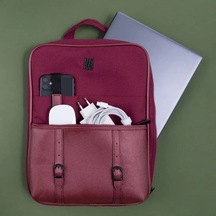 Minbag Xxl Aspen Laptop Ve Tablet Çantası 17 Inch Bordo
