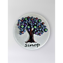 Sinop Polyester Kabartmalı Magnet Çap:6,5cm Dekoratif Hediyelik Buzdolabı Süsü Kod:1454