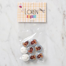 Loren Crafts 8 Li Mavi Ördek Düğme - 705