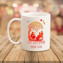 Kişiye Özel Sınıf Öğretmeni Tasarımlı Kupa Bardak Beyaz