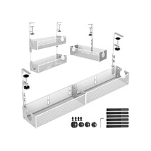 Çok Modeli Masa Altı Kablo Yönetimi 2'li Paket Metal Masa Altı Tel Yönetim Tepsisi Masa Altı Kordon Yönetimi Masa