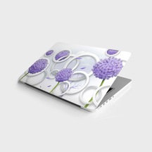 Laptop Sticker Notebook Kaplama Etiketi Mor Çiçekler