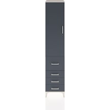 Hyperion Dolap 3 Raflı 4 Çekmeceli Tek Kapaklı 44x44x221 Aytaşı-antrasit Aytası