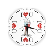Kişiye Özel Cam Duvar Saati 27 Cm. - 010 Çok Renkli