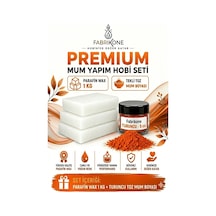 Premium Mum Yapım Hobi Seti - Parafin Wax 1 Kg - Tekli Toz Mum Boyası - Turuncu Bkfabpw1kg1t Karışık
