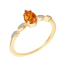 Sirius Pırlanta Ve Sitrin Taşlı Demeter Yüzük 0817R0318