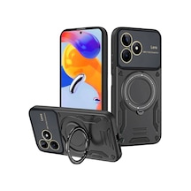 Realme C53 Kılıf Joy Lens Standlı Kapak - Siyah 0.2M-Çok Renkli