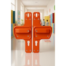 Hilal Kimya Bariyerli Kapı Kolu Turuncu Çocuk Güvenlikli Okul, Kreş Ve Eğitim Alanlarına Uygun