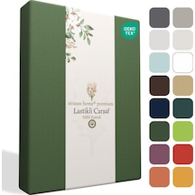 Strausshome Premium Lastikli Çarşaf %100 Pamuk Tek Kişilik / Çift Kişilik Özel Penye Oeko-tex Haki / Yeşil Haki - Yeşil