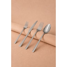 Tuana 24 Parça Sade 6 Kişilik Çelik Çatal & Kaşık & Bıçak Takımı