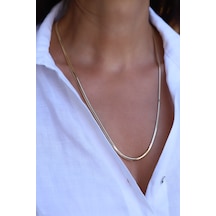 Yenigün Kuyumculuk 14 Ayar Altın İtalyan Balık Sırtı Zincir 3 Mm Kly14893