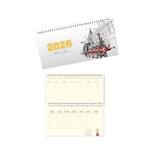 2026 Haftalık Masa Takvimi Masa Sümeni Büyük Boy 33X16 Cm