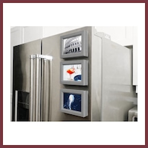 Storeşahin 3d Baskı 3lü Magnet Fotoğraf Çerçevesi Seti - Buzdolabı İçin Mini Manyetik Resim Çerçevesi, Dekoratif Magnet-gri Shn0720