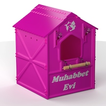 Plastik Kuş Yuvalığı Demonte 15x15x20 Pembe