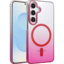 Samsung Galaxy  Uyumlu,  S25 Glossy Magsafe Kapak - Pembe