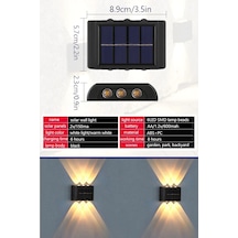 6ledli Solar Duvar Lambası Aplik Güneş Enerji Gün Işığı 2 Li Set