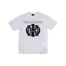 Stoned&Fame Unisex Beyaz Dream Theater Baskılı T-shirt Beyaz