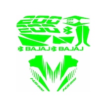 Bajaj Pulsar Ns200 Uyumlu Yeşil Sticker Set