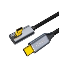 Uc-064-lp-1.0m Pd 100w Şarj 90 Derece Düşük Profil Açılı Usb3.1 Tip-c Erkek-erkek 10gbps Veri Kablosu