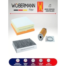 Wöbermann Bmw 1.16d F20/F21 Filtre Bakım Seti 2012-2015 N47 3'lü Karbonlu