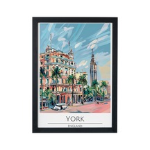 York England Ahşap Çerçeveli Dekoratif Duvar Tablosu Siyah